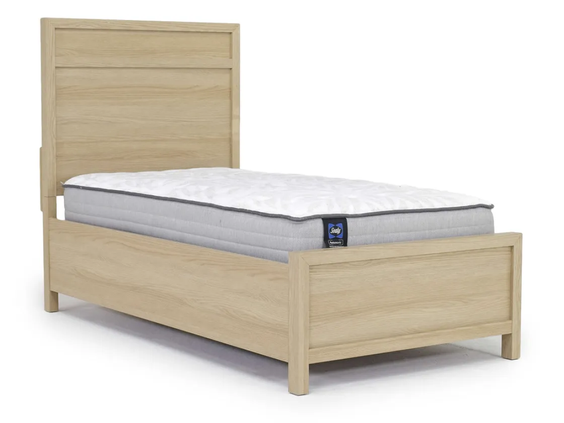 Mor Furniture Merrifield Panel Bed In Pecan Sandy, Twin