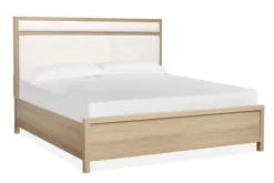 Mor Furniture Merrifield Upholstered Bed In Raisin Black, Twin