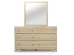 Mor Furniture Merrifield Upholstered Bed, Dresser, Mirror & Nightstand In Raisin Black, Twin