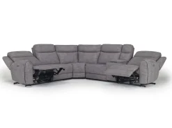 Mor Furniture Mia 6 Piece 2 Power Sectional In Gray
