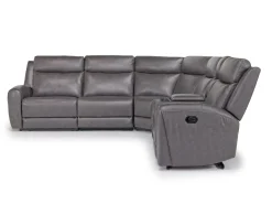 Mor Furniture Mia 6 Piece Reclining Sectional W/ Armless Recliner In Gray