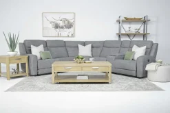 Mor Furniture Mia 6 Piece Reclining Sectional In Gray