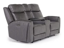 Mor Furniture Mia 2 Power Console Loveseat In Gray