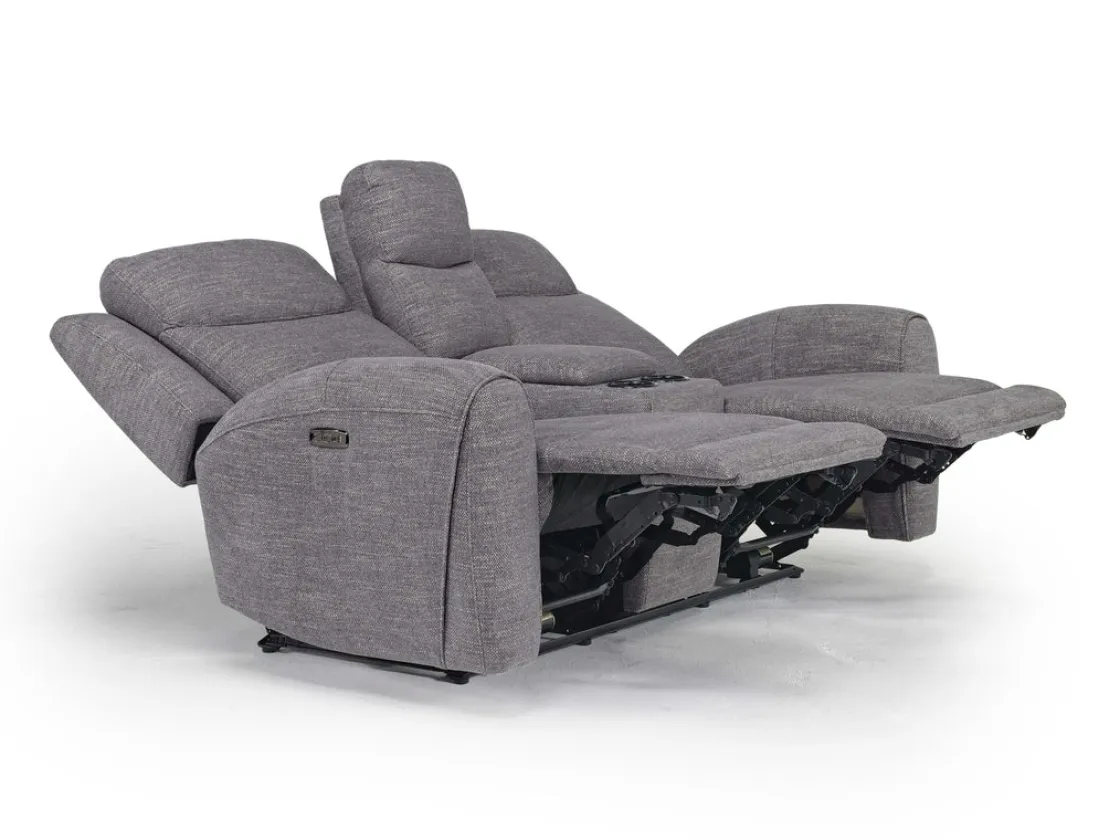 Mor Furniture Mia 2 Power Console Loveseat In Gray