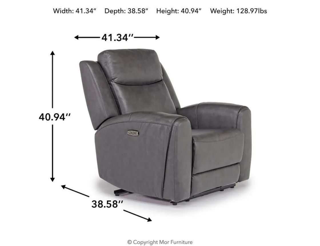 Mor Furniture Mia 2 Power Recliner In Gray