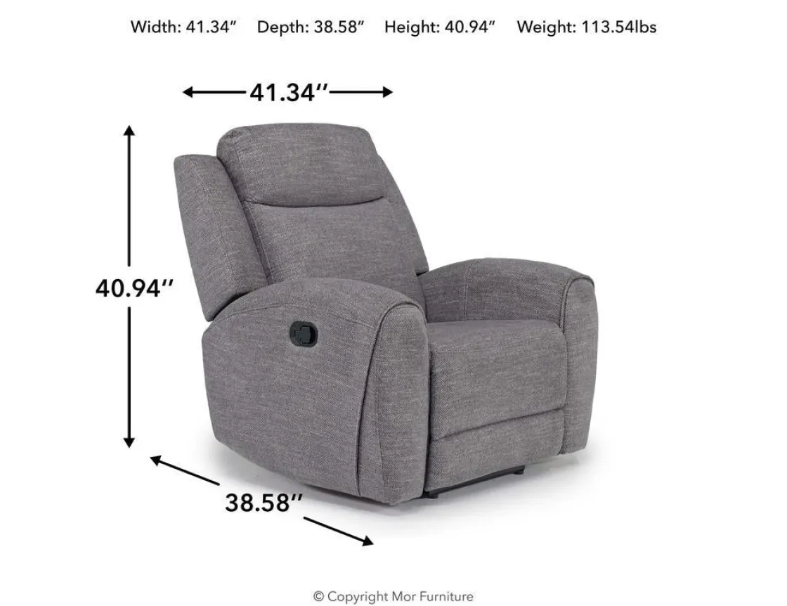 Mor Furniture Mia Recliner In Gray