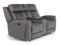 Mor Furniture Mia Reclining Console Loveseat In Gray