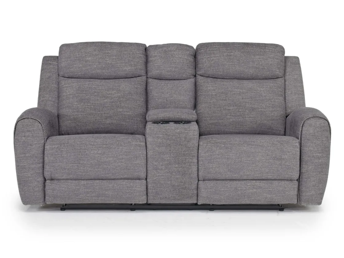 Mor Furniture Mia Reclining Console Loveseat In Gray