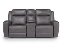 Mor Furniture Mia Reclining Console Loveseat In Gray