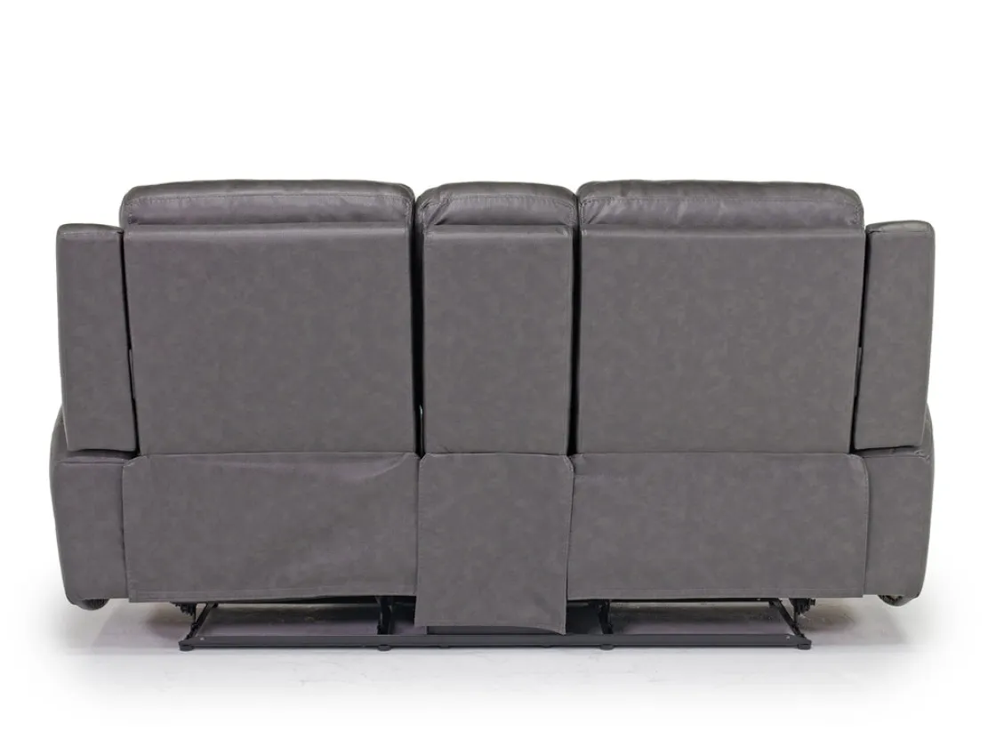 Mor Furniture Mia Reclining Console Loveseat In Gray
