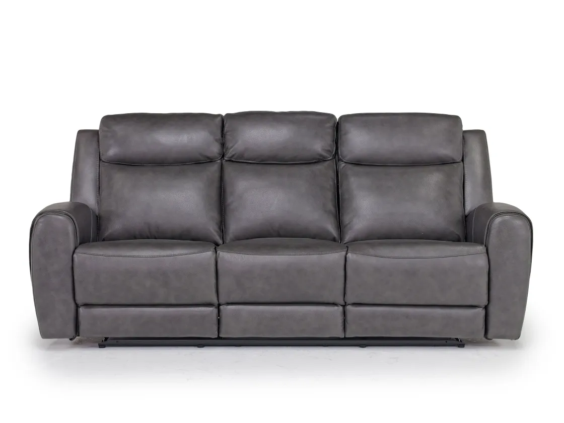 Mor Furniture Mia Reclining Sofa & Console Loveseat In Gray