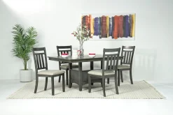 Mor Furniture Miami Adjustable Dining Table & 4 Chairs In Gray