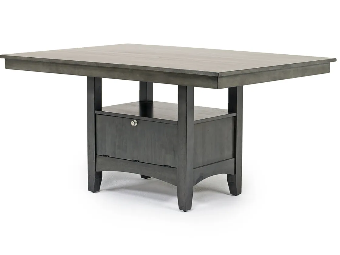 Mor Furniture Miami Adjustable Dining Table & 4 Chairs In Gray
