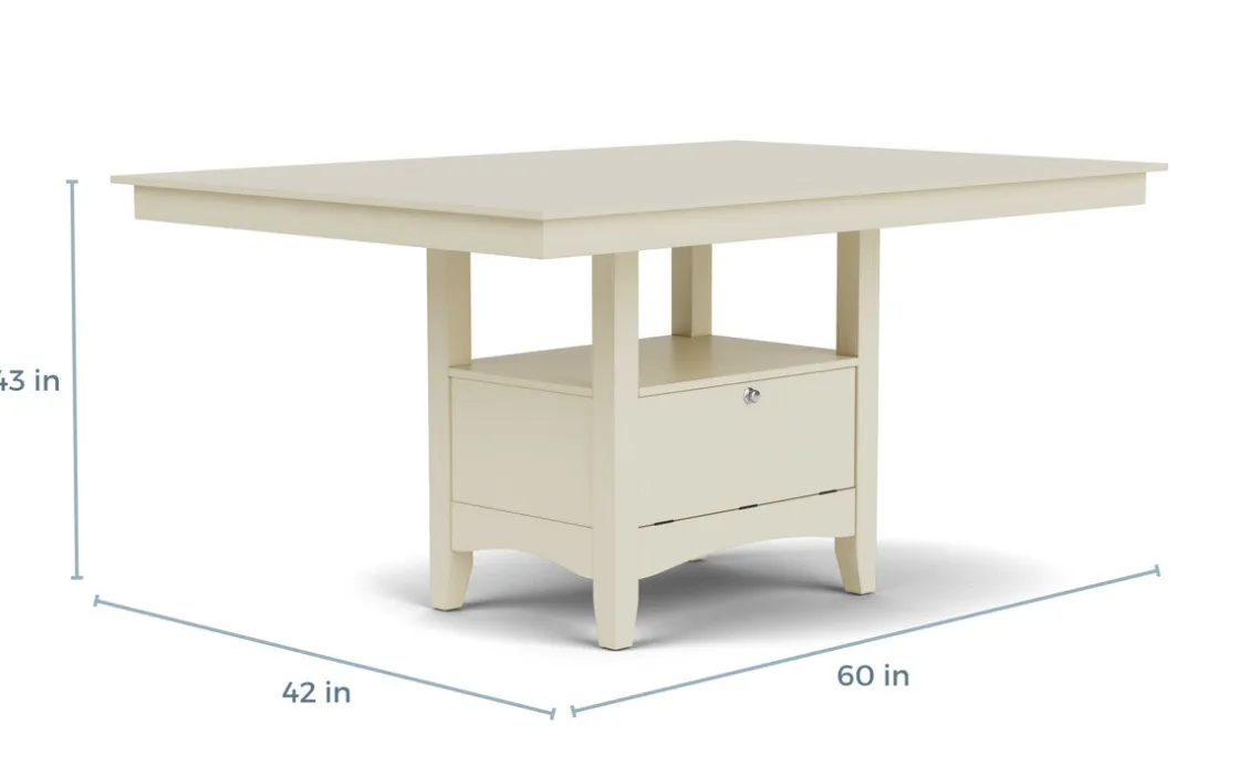 Mor Furniture Miami Adjustable Dining Table In Gray