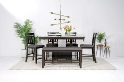 Mor Furniture Miami Adjustable Dining Table In Gray