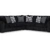 Mor Furniture Midnight Madness 3 Piece Sectional In Onyx