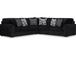 Mor Furniture Midnight Madness 3 Piece Sectional In Onyx