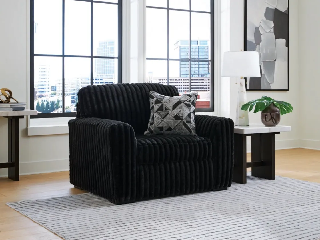 Mor Furniture Midnight Madness Chair In Onyx