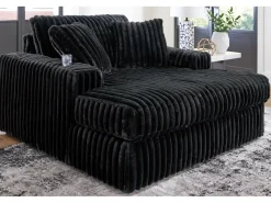 Mor Furniture Midnight Madness Chaise In Onyx