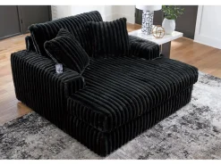 Mor Furniture Midnight Madness Chaise In Onyx