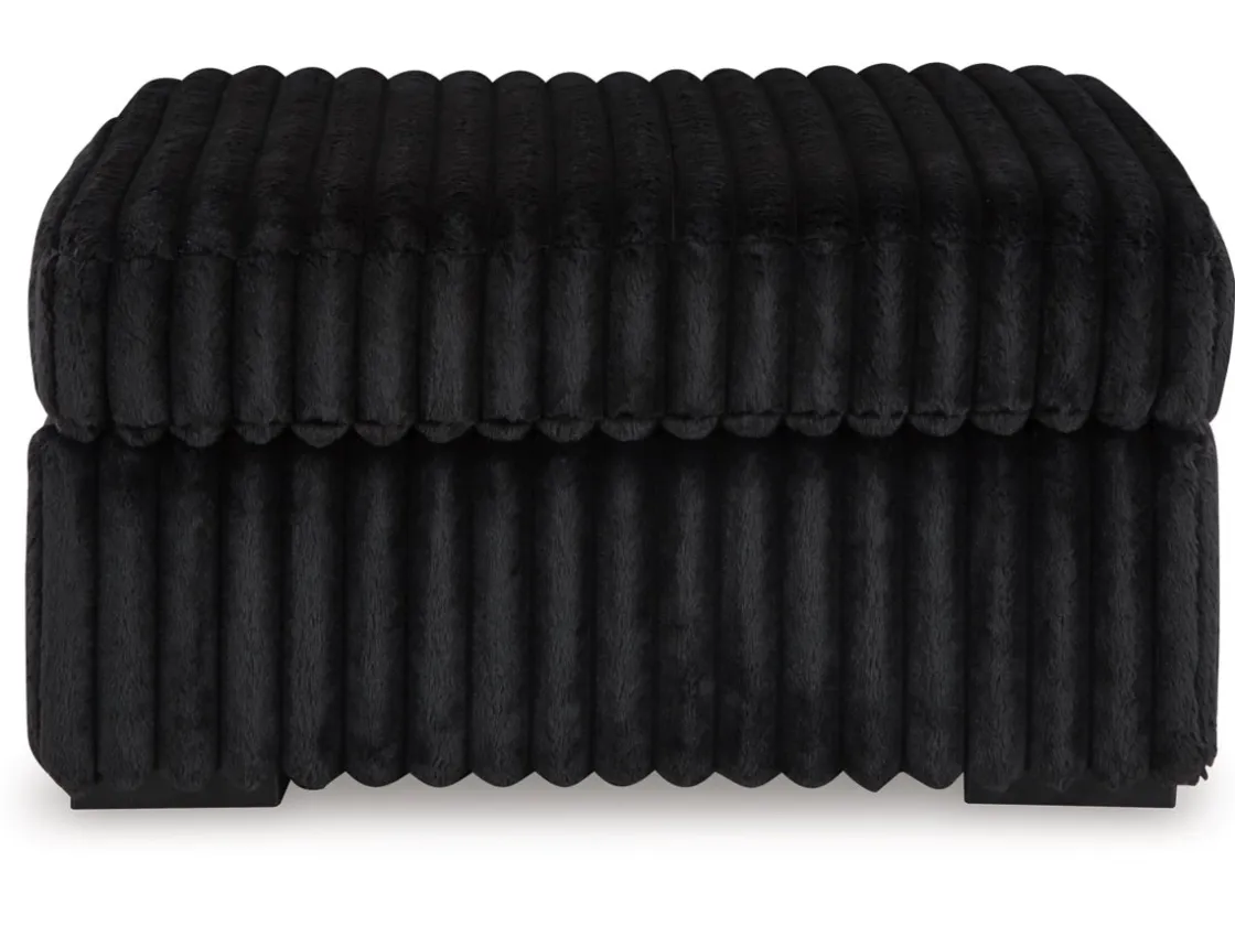 Mor Furniture Midnight Madness Ottoman In Onyx
