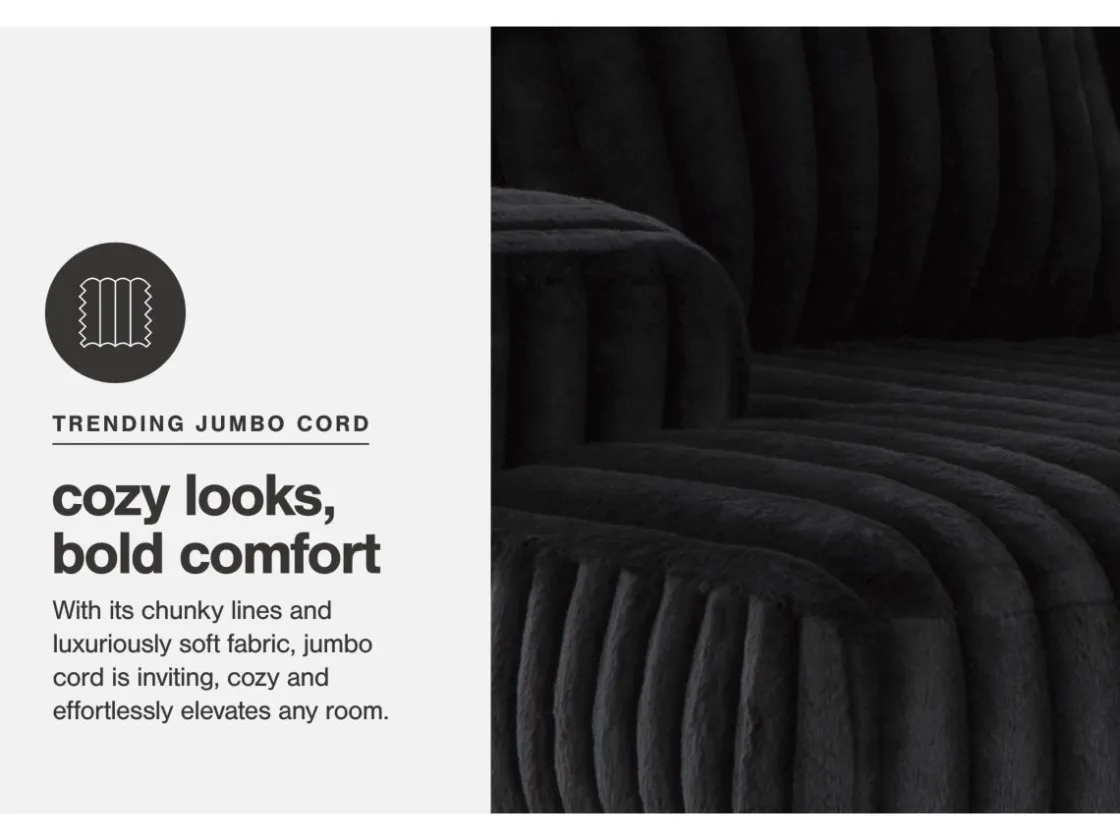 Mor Furniture Midnight Madness Ottoman In Onyx