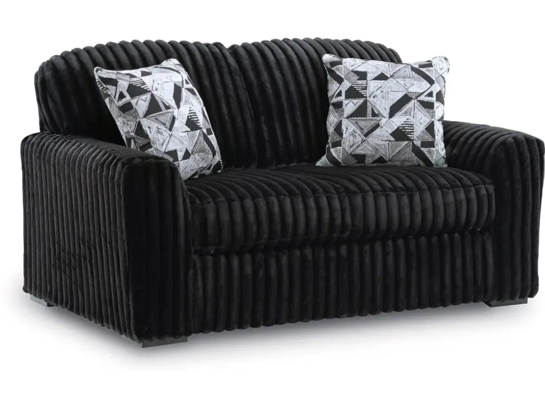 Mor Furniture Midnight Madness Sofa & Loveseat In Onyx