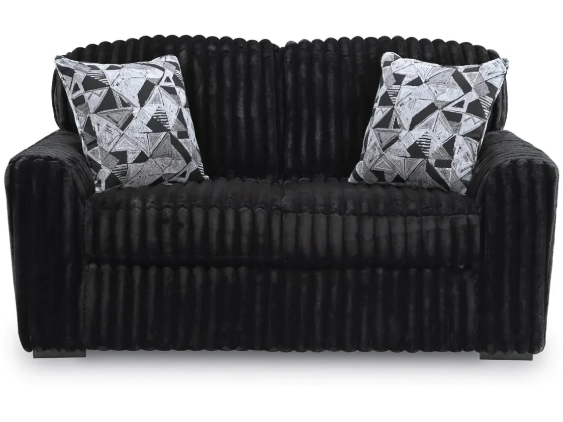 Mor Furniture Midnight Madness Sofa & Loveseat In Onyx