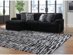Mor Furniture Midnight Madness Sofa Chaise Sectional In Onyx, Left Facing