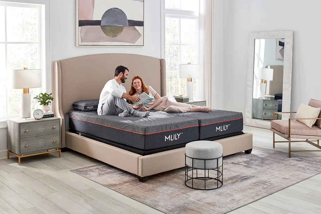 Mor Furniture Mlily 11.5 Inch Powercool Medium Mattress & Adjustable Foundation, Queen