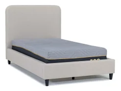 Mor Furniture Modern Upholstered Panel Bed In Sand, Twin