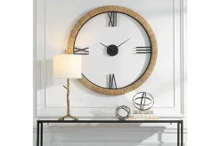 Mor Furniture Montecito Wall Clock In Brown