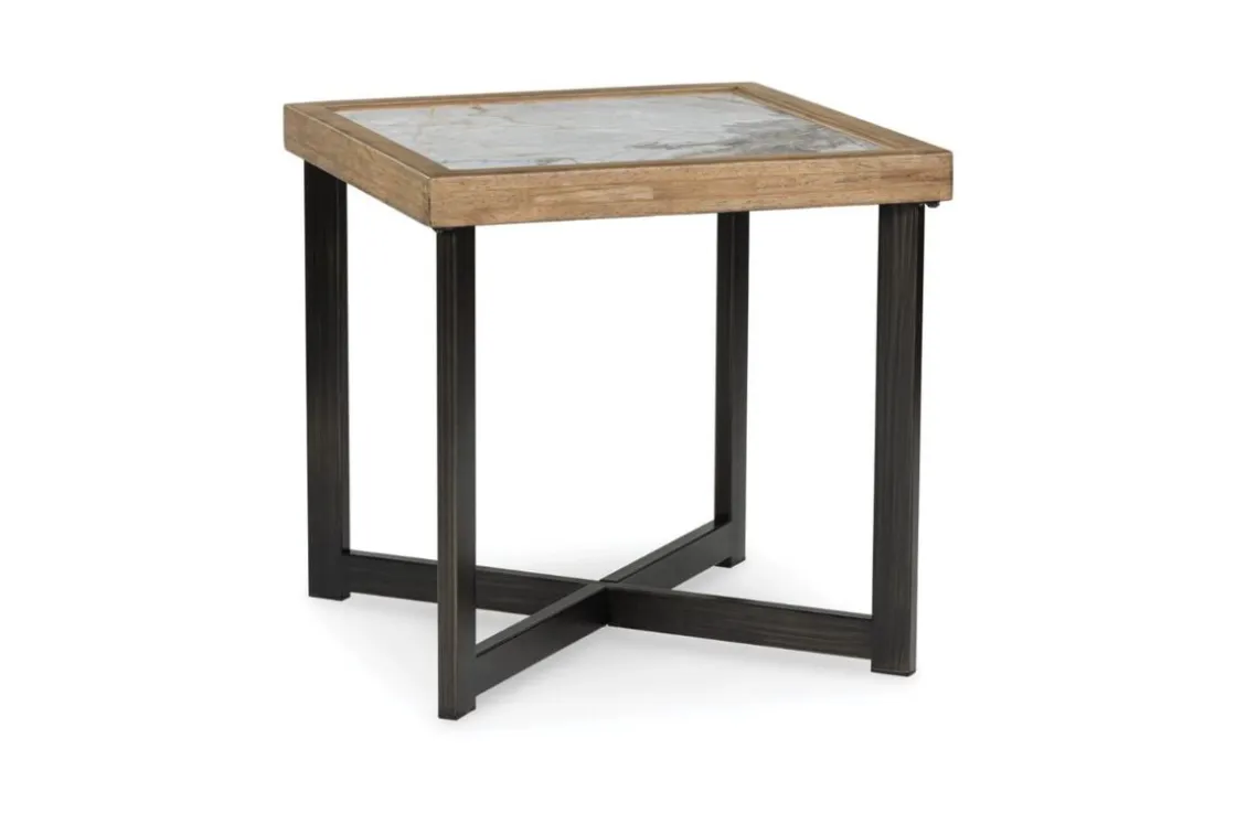Mor Furniture Montia End Table In Brown/Black/Gray