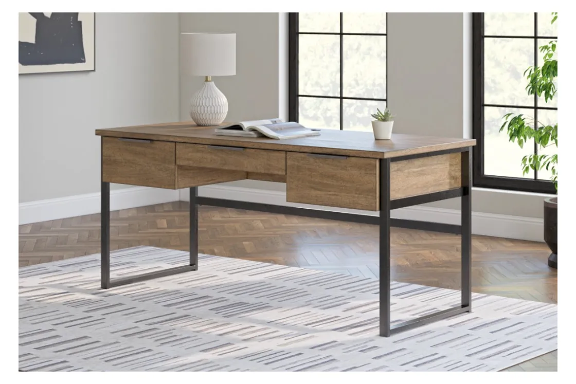 Mor Furniture Montia Office Desk In Brown/Gray