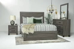 Mor Furniture Naialyn Panel Bed, Dresser, Mirror & Nightstand In , Full
