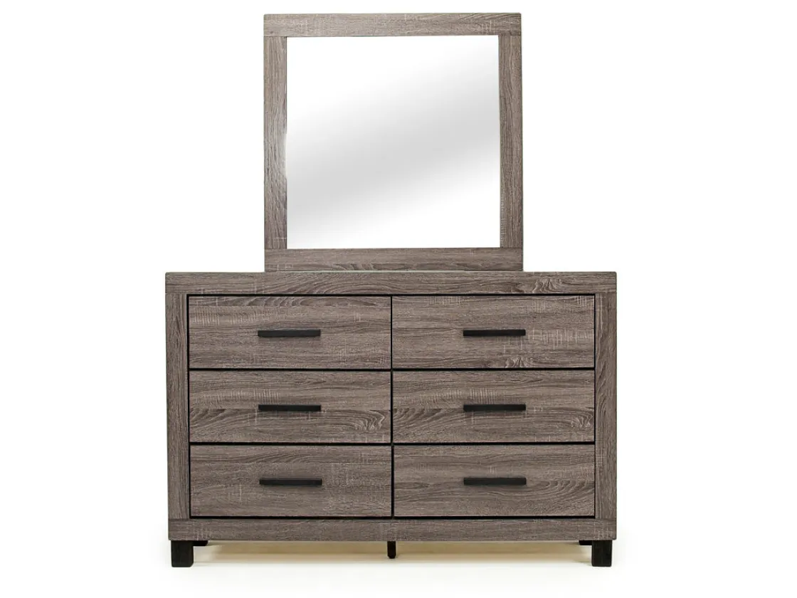 Mor Furniture Naialyn Panel Bed, Dresser, Mirror & Nightstand In , Full