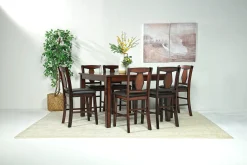 Mor Furniture Napa Counter Height Extendable Dining Table & 6 Stools In Brown