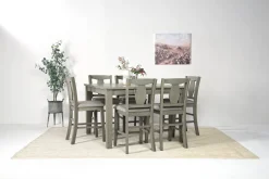 Mor Furniture Napa Counter Height Extendable Dining Table & 6 Stools In Brown