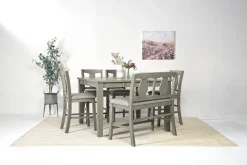 Mor Furniture Napa Counter Height Extendable Dining Table, 4 Stools & Bench In Brown