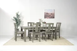 Mor Furniture Napa Extendable Dining Table & 6 Chairs In Brown