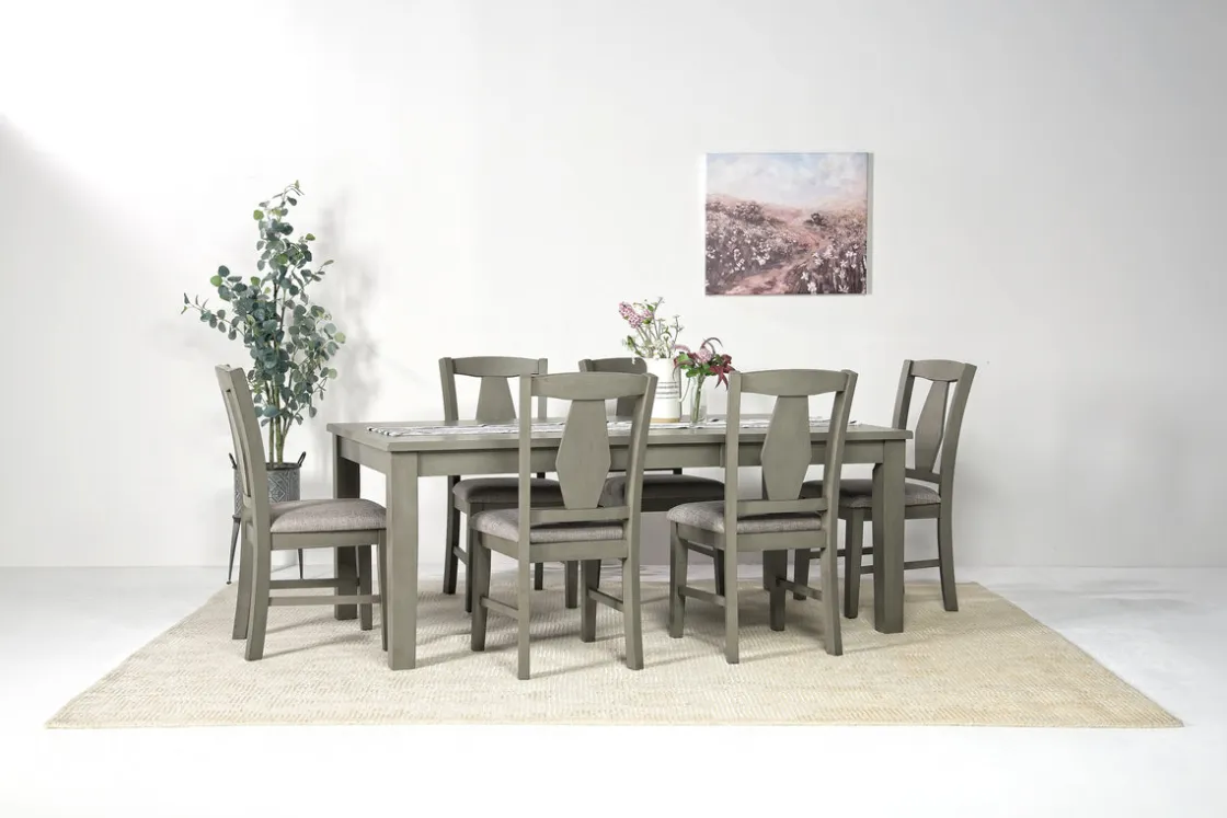 Mor Furniture Napa Extendable Dining Table & 6 Chairs In Brown
