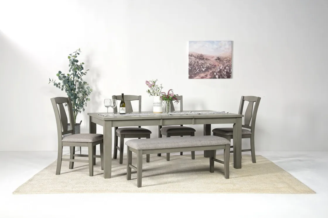 Mor Furniture Napa Extendable Dining Table, 4 Chairs & Bench In Brown