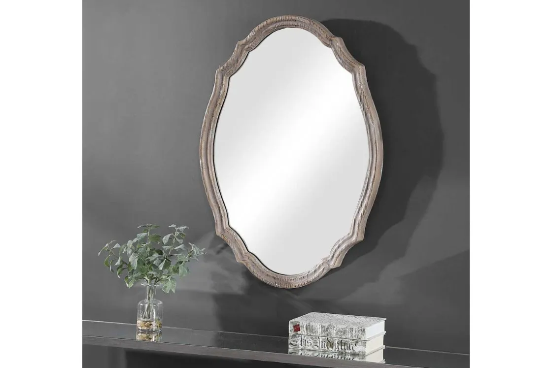Mor Furniture Natural Accent Mirror In Brown