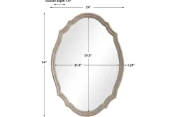 Mor Furniture Natural Accent Mirror In Brown