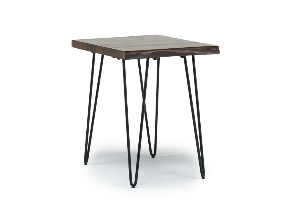 Mor Furniture Natures Edge Chairside Table In Chestnut/Black