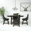 Mor Furniture New Haven Adjustable Extendable Dining Table & 4 Chairs In Brown