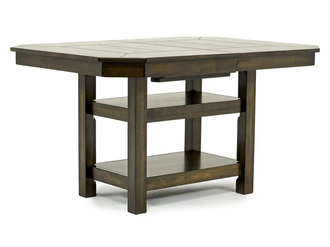 Mor Furniture New Haven Adjustable Extendable Dining Table & 6 Chairs In Gray