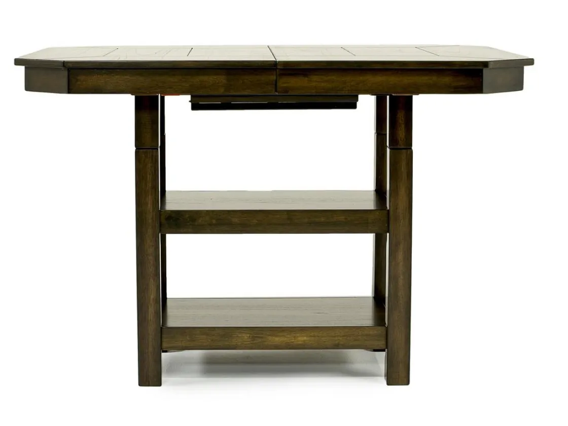 Mor Furniture New Haven Adjustable Height Extendable Dining Table In Brown