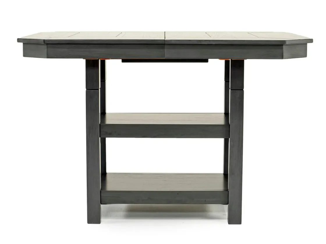 Mor Furniture New Haven Adjustable Height Extendable Dining Table In Brown