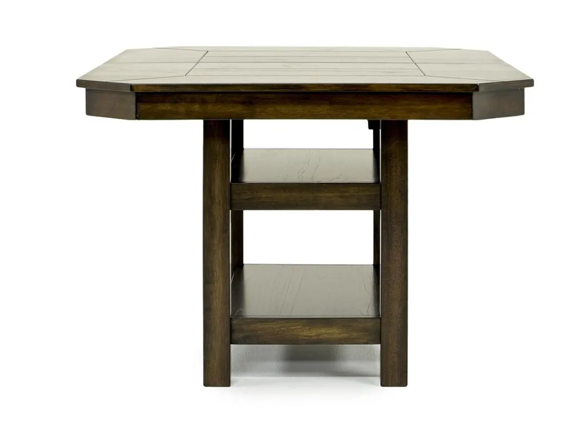 Mor Furniture New Haven Adjustable Height Extendable Dining Table In Brown